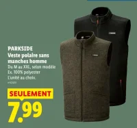 PARKSIDE Veste polaire sans manches homme