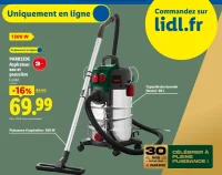 PARKSIDE Aspirateur eau et poussière 30 L
