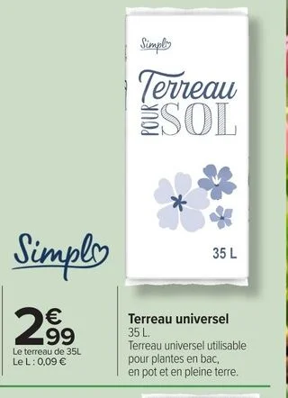 Terreau universel 35 L Simpli