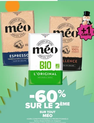 Café en grains ou moulu Méo