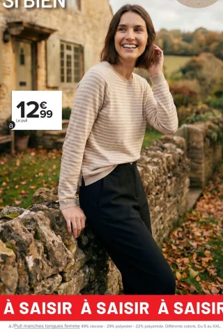 Tex Pull manches longues femme