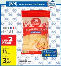 Emmental râpé CARREFOUR CLASSIC'