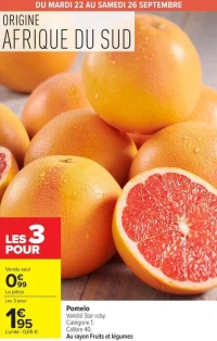 Pomelo Variété Star ruby