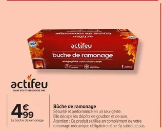 Bûche de ramonage Actifeu