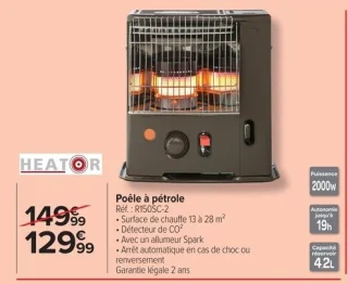 Poêle à pétrole Heator R150SC-2