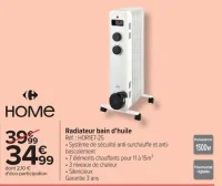 Radiateur bain d'huile Home HOR1E7-25