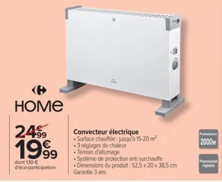 Convecteur électrique Home