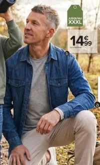 Chemise jean homme Tex
