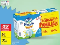 Lait U.H.T. Lactel Vita'Vie "Format Familial"