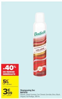 Shampooing Sec BATISTE