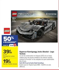 HYPERCAR KOENIGSEGG JESKO ABSOLUT - LEGO TECHNIC