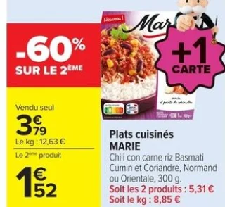 Plats cuisinés MARIE