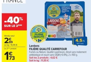Lardons FILIÈRE QUALITÉ CARREFOUR