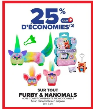 -25% sur tout Furby & Nanomals