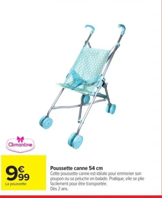 Poussette canne 54 cm Aimantine