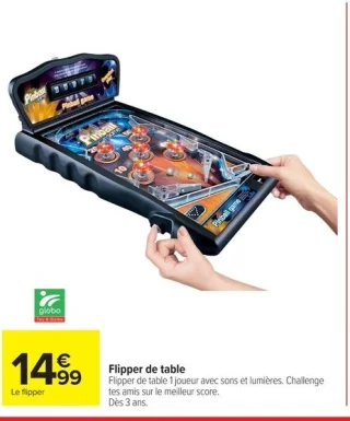 Flipper de table globo Toy & Game