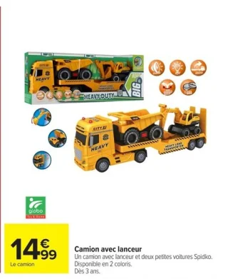 Camion avec lanceur Spidko globo Toy & Game