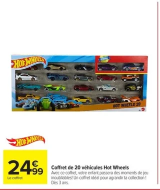 Coffret de 20 véhicules Hot Wheels