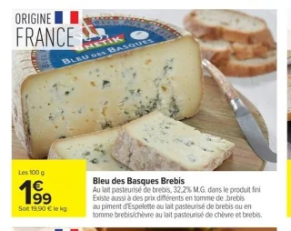 Bleu des Basques Brebis