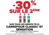 Carrefour Classic' et Sensation Sirops 75 cl