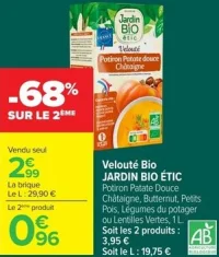 Velouté Bio JARDIN BIO ÉTIC Potiron Patate douce Châtaigne
