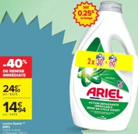Lessive liquide Ariel Original ou Alpine