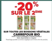 Boissons végétales Carrefour Bio