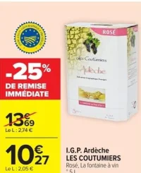 I.G.P. Ardèche LES COUTUMIERS Rosé