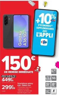 Samsung Smartphone galaxy A36 256Go noir