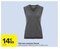 Pull sans manches femme Tex