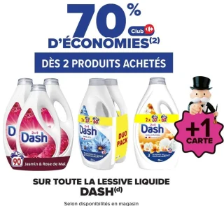 -70% sur toute lessive liquide Dash