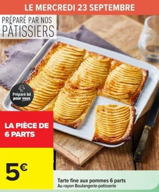 Tarte fine aux pommes 6 parts