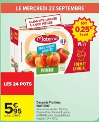 Desserts Fruitiers MATERNE