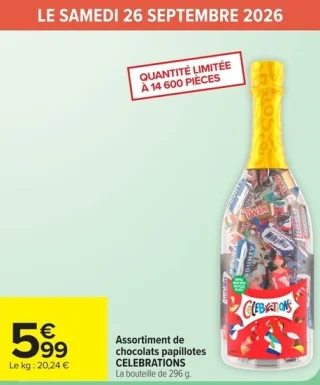 Assortiment de chocolats papillotes CELEBRATIONS