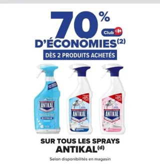 -70% sur Sprays Antikal