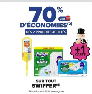 -70% sur tous les produits Swiffer