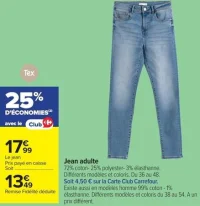 Jean adulte Tex
