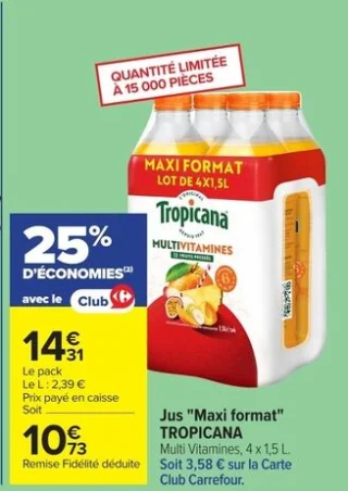 Jus "Maxi format" TROPICANA