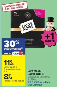 Café moulu CARTE NOIRE