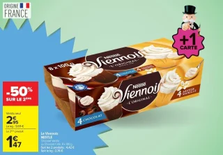 Le Viennois NESTLÉ Chocolat Vanille ou Chocolat Café