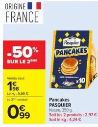 Pancakes Pasquier Nature