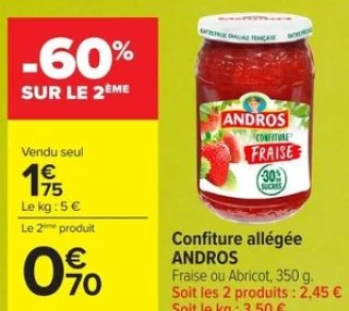Confiture allégée ANDROS