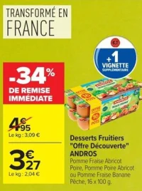 Desserts Fruitiers "Offre Découverte" ANDROS
