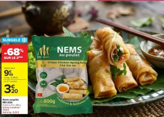 Nems surgelés MEI ASIA Poulet ou Porc