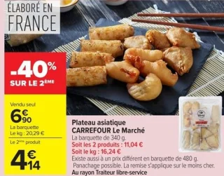 Plateau asiatique CARREFOUR Le Marché