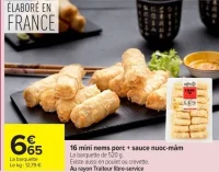 16 mini nems porc + sauce nuoc-mâm AGIS