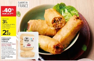 4 nems au porc CARREFOUR Le Marché