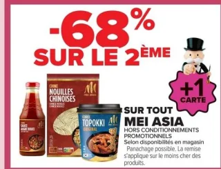 -68% sur le 2eme produit Mei Asia