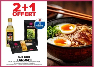 2+1 Sur tout Tanoshi (Hors conditionnements promotionnels)