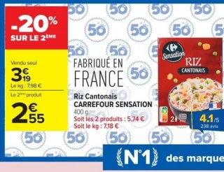 Riz Cantonais CARREFOUR SENSATION